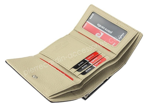 Portfel damski skórzany PIERRE CARDIN 01 LINE 117 Niebieski