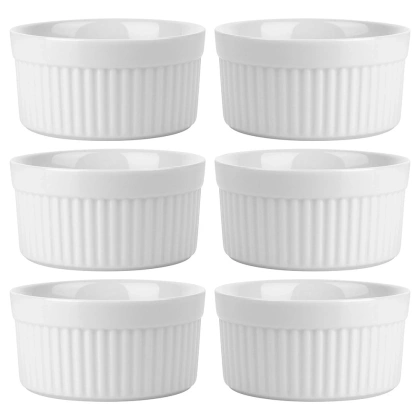 Miseczki do zapiekania ceramiczne białe 260 ml 6 szt.