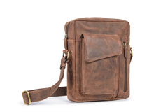 Torba skórzana męska VOOC RDW2 brązowa