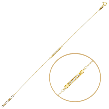 MINET Elegancka złota bransoletka z cyrkoniami Au 585/1000 1,05g