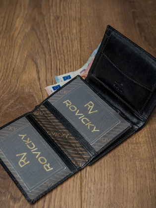 Skórzany portfel męski z systemem rfid protect