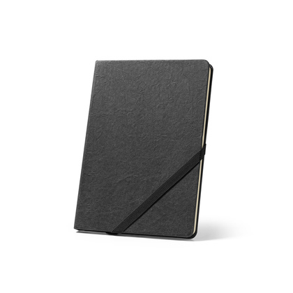 HUXLEY. Notatnik formatu A5, wykonany z papieru wodoodpornego, z kartkami w linie, wykonany z materiału z certyfikatem FSC™ i innych materiałów kontrolowanych