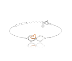 MINET Rose gold srebrna bransoletka FOREVER LOVE