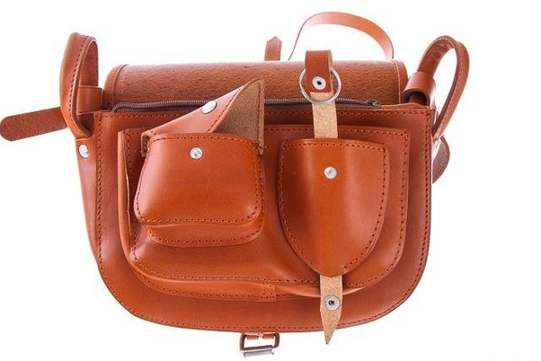 Torebka listonoszka skóra KEMER VOOC Vintage P26 brąz