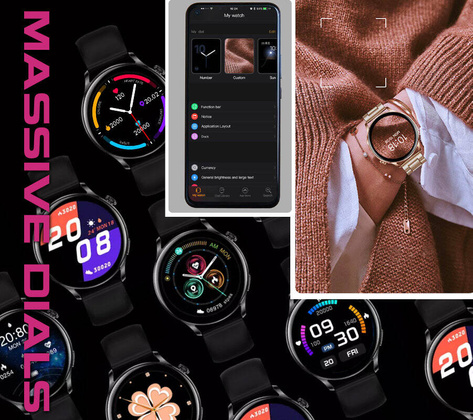 SMARTWATCH DAMSKI Rubicon RNCE81 - WYKONYWANIE POŁĄCZEŃ, PULSOKSYMETR (sr045b)
