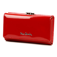 Portfel damski skórzany PIERRE CARDIN 07 SHINY 108 Czerwony