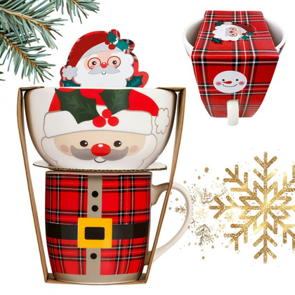 KUBEK ŚWIĄTECZNY 350 ml - zestaw z miseczką 400 ml KB37WZ1