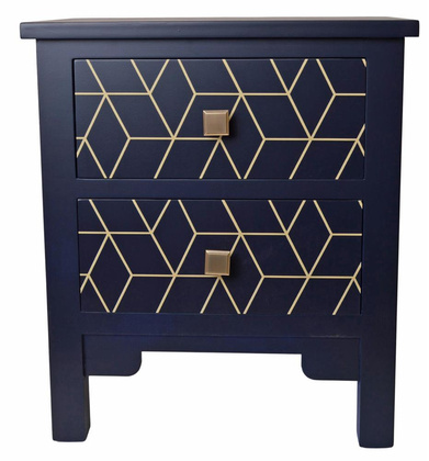 Szafka z dwoma szufladami granatowa