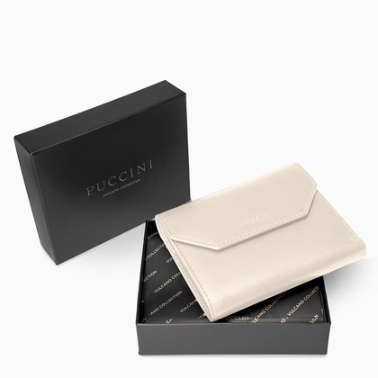 Portfel damski skórzany PUCCINI VULCANO VC90150 6B Beżowy