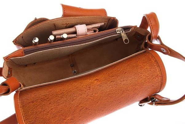 Torebka listonoszka skóra KEMER VOOC Vintage P26 brąz