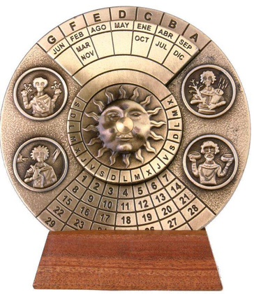 Mosiężny kalendarz wieczysty H27