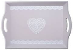 Drewniana taca duża beż