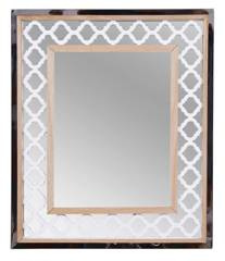 Lustro z białym wzorem