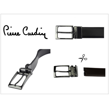Pasek męski PIERRE CARDIN FWJX5 DOUBLE BLACK-BLUE