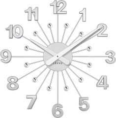 LAVVU Srebrny zegar Nuance ⌀49cm