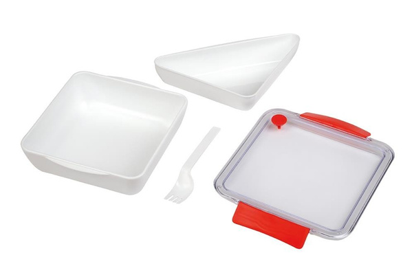 Pojemnik na lunch DELICIOUS, biały, czerwony