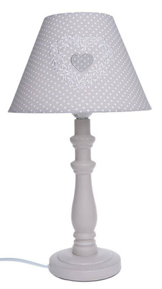 Lampa drewn.beż w kropki