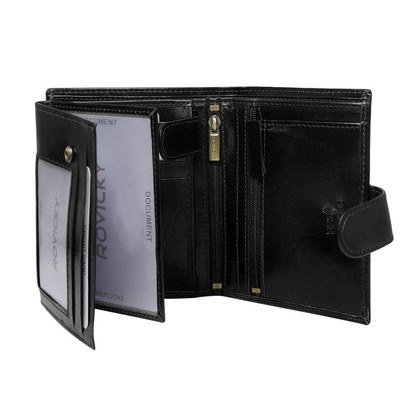 Portfel męski skórzany PELLUCCI N575L-RVTP RFID Czarny / Czerwony
