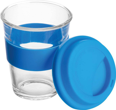 Szklany kubek z pokrywką 300 ml