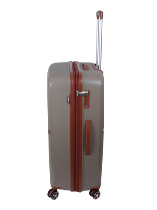 Walizka DIELLE 190 4k 76 cm duża tortora PP z poszerzeniem