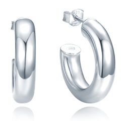 MINET Srebrne okrągłe kolczyki