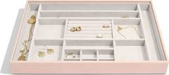 Szkatułka na biżuterię Stackers 16 komorowa supersize jasnoróżowa