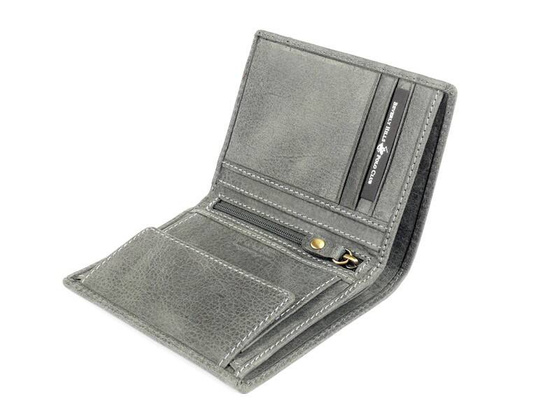 BH-396 TUCSON Portfel męski skórzany Szary