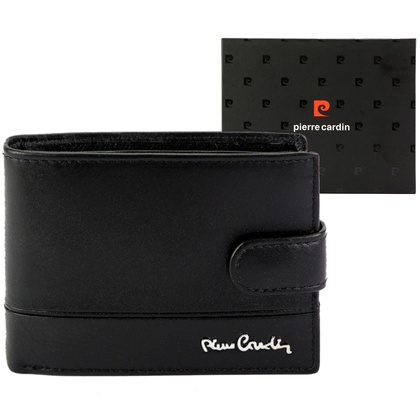 PORTFEL SKÓRZANY Pierre Cardin YS605 8806A czarny + czerwony