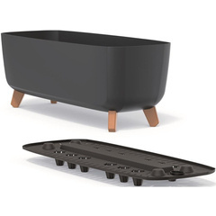 Doniczka  GRACIA CASE 58x24cm ANTRACYT