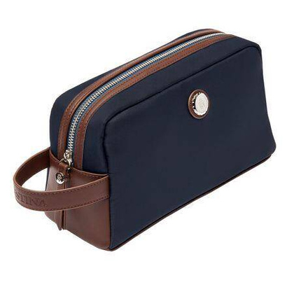 Kosmetyczka Button Navy & Brown