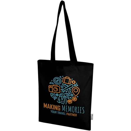 Madras Blend torba na zakupy z bawełny z recyklingu z certyfikatem GRS o gramaturze 140 g/m² i pojemności 7l