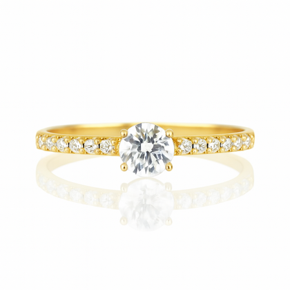 Pierścionek pozłacany stal chirurgiczna platerowana złotem PST960, Rozmiar pierścionków: US8 EU17