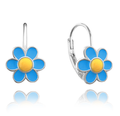 MINET Kolczyki srebrne STOKROTKI