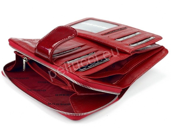 Portfel damski skórzany PELLUCCI PT-116 czerwony