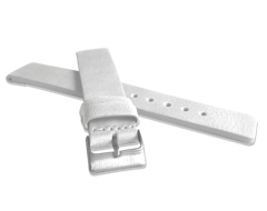 LAVVU Biały gładki pasek PLAIN z luksusowej skóry Top Grain - 18