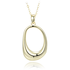 MINET Nowoczesny pozłacany srebrny naszyjnik