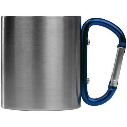 Metalowy kubek z karabińczykiem 180 ml
