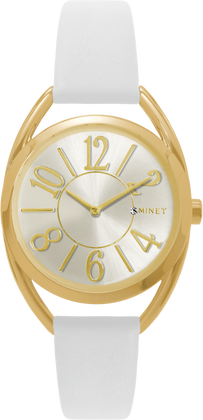 MINET Biało-złoty damski zegarek ICON WHITE CHARM