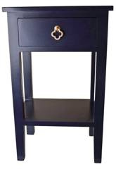 Szafka z jedną szufladą granatowa ze złotymi uchwytami