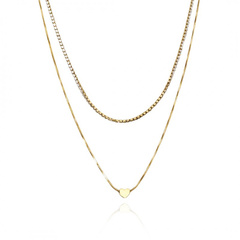 Naszyjnik stal szlachetna pozłacana 14k złotem NST2159