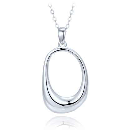 MINET Nowoczesny srebrny naszyjnik