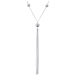 MINET Naszyjnik srebrny z łańcuszkami i kulkami