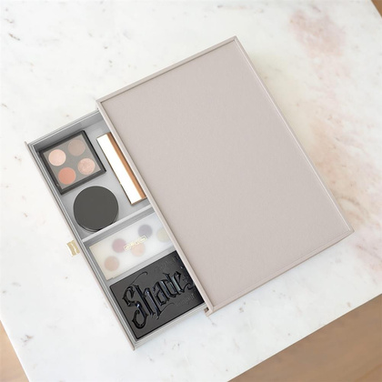 Organizer na kosmetyki Stackers supersize taupe z szufladą z podziałką