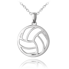 MINET Naszyjnik srebrny SIATKÓWKA PIŁKA