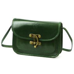 Skórzana torebka damska Florence 57 Ciemna zieleń