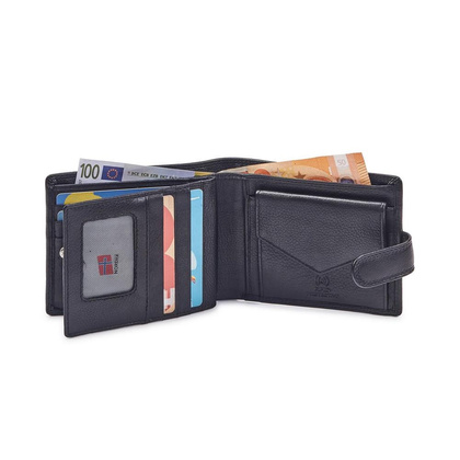 Portfel męski skórzany NORDEE GW-11 RFID Czarny