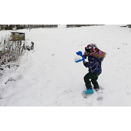 Śnieżkomat ballmaker snowball do robienia kulek śnieżnych podwójny zielony