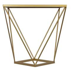 Stolik metal nowoczesny a'la marmur ze złotymi nogami *