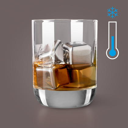 Stalowe kostki chłodzące do whiskey