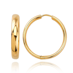 MINET Przyzwoite złote kolczyki pierścienie Au 585/1000 4,75g